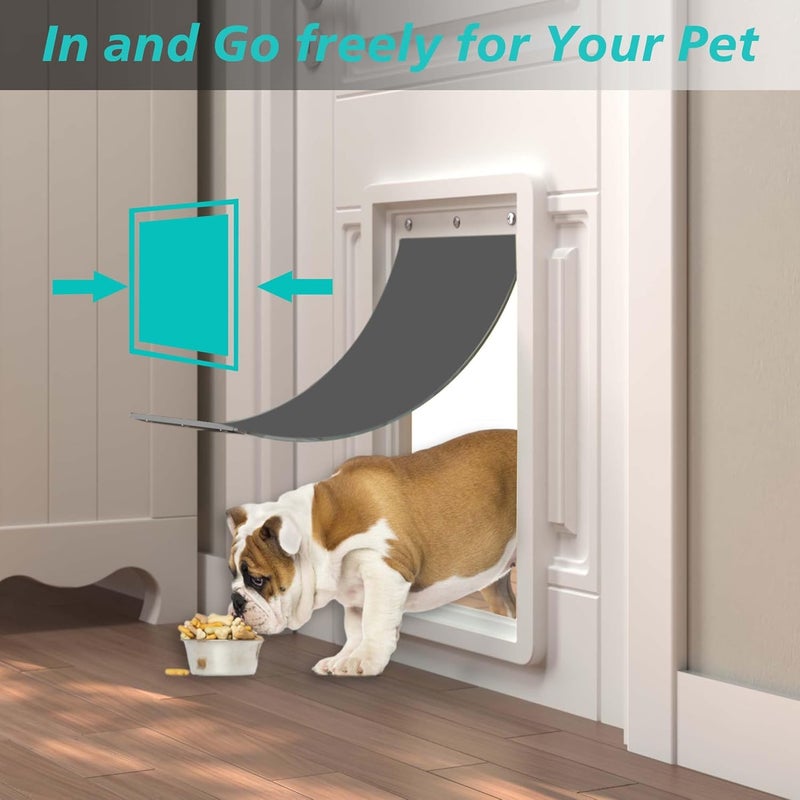 MOLYLY 2 Pack Small Dog Door Replacement Flaps with Screws - Compatible with Petsafe Freedom Pet Doors PAC11-11037 - 8 7/8” x 5 1/8”Ruff Weather Replacement Flaps with Magnetic Closure - Image 4